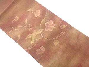 花喰い鳥模様織り出し　袋帯